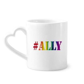 Dıythinker 350 ml Ally LGBT Gökkuşağı Desenli Kupaları Seramik Kupa