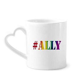 Dıythinker 350 ml Ally LGBT Gökkuşağı Desenli Kupaları Seramik Kupa