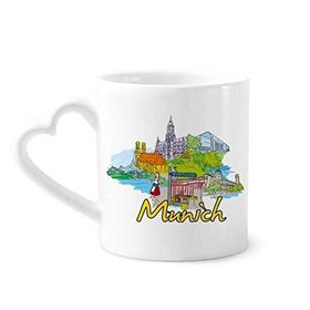 Dıythinker 350 ml Almanya Münih Kent Simgesi Mimari Kupaları Seramik Kupa