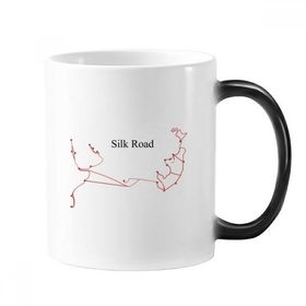 Dıythinker 350 ml Along The Way To The Silk Road Map Değiştirme Isıya Duyarlı Değişen Renk Kupa