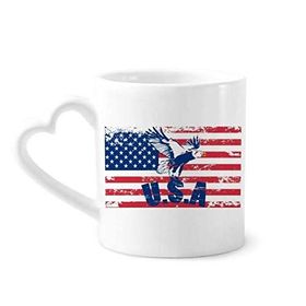 Dıythinker 350 ml Amerika Bayrağı Haliaeetus leucocephalus Kartal Kupaları Seramik Kupa