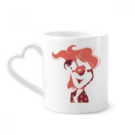Dıythinker 350 ml Anne Çocuk Aile Sevgi Desenli Kupaları Seramik Kupa