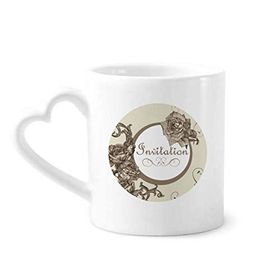 Dıythinker 350 ml Antik Gül Bitki Çiçek Desenli Kupaları Seramik Kupa