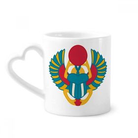 Dıythinker 350 ml Antik Mısır Soyut Scarab Desenli Kupaları Seramik Kupa