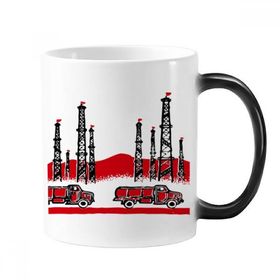 Dıythinker 350 ml Araba Dağ Kulesi Çin Devrimi Değişen Renk Kupa