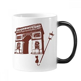 Dıythinker 350 ml Arch Of Triumphal France Paris Kent Simgesi Değişen Renk Kupa