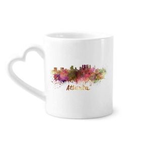 Dıythinker 350 ml Atlanta America City Suluboya Kupaları Seramik Kupa
