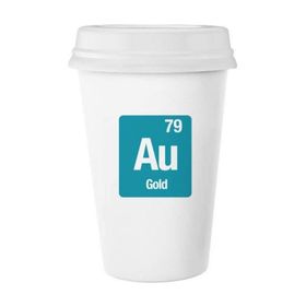 Dıythinker 350 ml Au Altın Kimyasal Element Bilim Klasik Kupa Beyaz Çömlekçilik Seramik Kupa