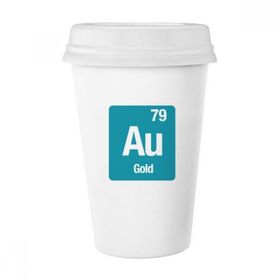 Dıythinker 350 ml Au Altın Kimyasal Element Bilim Klasik Kupa Beyaz Çömlekçilik Seramik Kupa