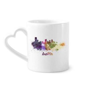 Dıythinker 350 ml Austin America City Suluboya Kupaları Seramik Kupa
