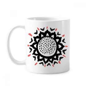 Dıythinker 350 ml Ayçiçeği Silüeti Meksika Totems Kutlamak Klasik Kupa Beyaz Çömlekçilik Seramik Kupa