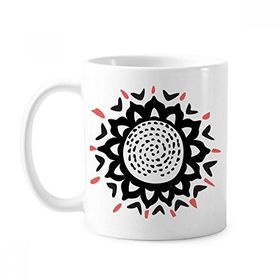 Dıythinker 350 ml Ayçiçeği Silüeti Meksika Totems Kutlamak Klasik Kupa Beyaz Çömlekçilik Seramik Kupa
