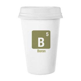 Dıythinker 350 ml B Bor Kimyasal Element Bilim Klasik Kupa Beyaz Çömlekçilik Seramik Kupa