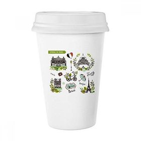 Dıythinker 350 ml Bahar Eyfel Paris Fransa Grafiti Klasik Kupa