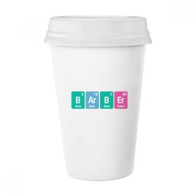Dıythinker 350 ml Barber Chemical Element Science Klasik Kupa Beyaz Çömlekçilik Seramik Kupa