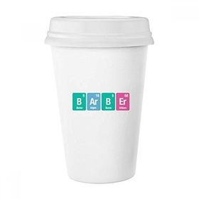 Dıythinker 350 ml Barber Chemical Element Science Klasik Kupa Beyaz Çömlekçilik Seramik Kupa