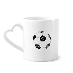 Dıythinker 350 ml Basit Siyah Futbol Desenli Futbol Kupaları Seramik Kupa