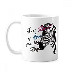Dıythinker 350 ml Basit Zebra Resim Mektubu Hayvan Klasik Beyaz Çömlekçilik Seramik Kupa