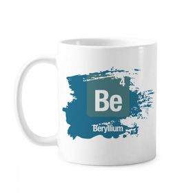 Dıythinker 350 ml Be Beryllium Chemical Element Chem Boya Fırçası Kupa Beyaz Seramik Kupa