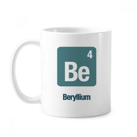 Dıythinker 350 ml Be Beryllium Chemical Element Chem Klasik Beyaz Çömlekçilik Seramik Saplı Kupa