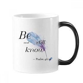 Dıythinker 350 ml Be Still And Know İncil Alıntı Şarkı Sözleri Değişen Renk Kupa