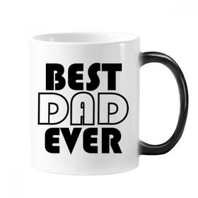 Dıythinker 350 ml Best Dad Ever Alıntı Babalar Günü Değişen Renk Kupa