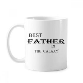 Dıythinker 350 ml Best Dad In The Galaxy Festivalinde Alıntı Klasik Kupa Beyaz Çömlekçilik Seramik Kupa