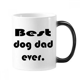 Dıythinker 350 ml Best Dog Dad Ever Festival Alıntısı Değişen Renk Kupa
