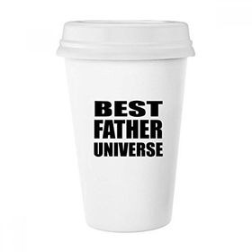 Dıythinker 350 ml Best Father Dad Universe Festival Alıntı Klasik Kupa Beyaz Çömlekçilik Seramik Kupa