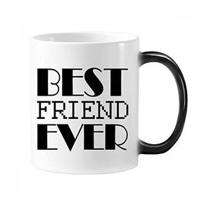 Dıythinker 350 ml Best Friend Ever Alıntılı Değişen Isıya Duyarlı Renk Kupa