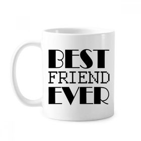 Dıythinker 350 ml Best Friend Ever Alıntılı Klasik Kupa Beyaz Çömlekçilik Seramik Kupa