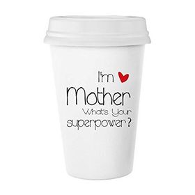 Dıythinker 350 ml Best Mom I'M A Mother What's Your Superpower Klasik Kupa
