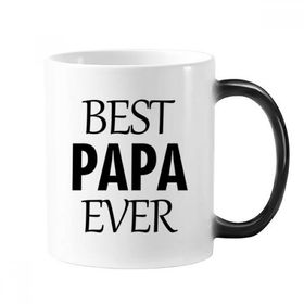 Dıythinker 350 ml Best Papa Ever Alıntı Babalar Günü Değişen Renk Kupa