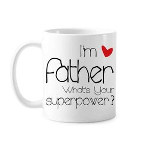 Dıythinker 350 ml Best Papa I'M A Father What's Your Superpower Klasik Kupa