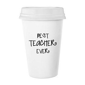 Dıythinker 350 ml Best Teacher Ever Words Alıntılar Öğrenciler Aşk Klasik Beyaz Çömlek Seramik Kupa