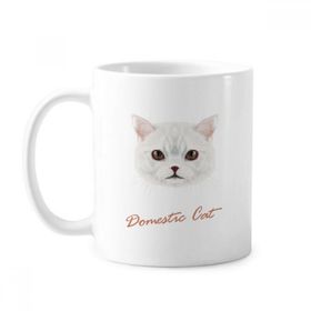 Dıythinker 350 ml Beyaz Ev Kedi Evcil Hayvan Klasik Kupa