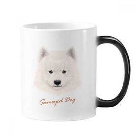 Dıythinker 350 ml Beyaz Samoyed Köpek Evcil Hayvan Renk Kupa