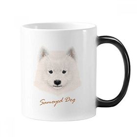 Dıythinker 350 ml Beyaz Samoyed Köpek Evcil Hayvan Renk Kupa