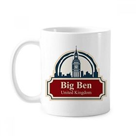 Dıythinker 350 ml Birleşik Krallık Ülke Şehir Big Ben Londra Birleşik Krallık Klasik Kupa Beyaz Çömlekçilik Seramik Kupa