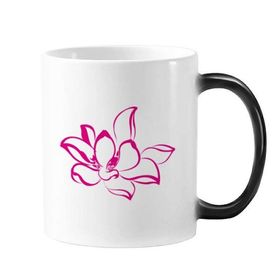 Dıythinker 350 ml Bitki Çiçek Pembe Lotus Çiçeği Değişen Renk Kupa