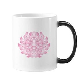 Dıythinker 350 ml Bitki Çiçek Pembe Lotus Çiçeği Değişen Renk Kupa