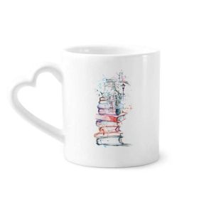 Dıythinker 350 ml Books Building Street Suluboya Kupaları Seramik Kupa