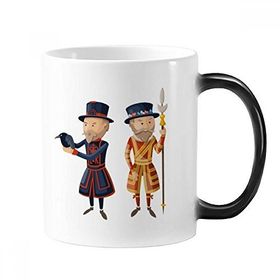 Dıythinker 350 ml Britanya Birleşik Krallık Londra Kraliyet Askerleri Değişen Renk Kupa