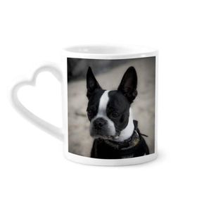 Dıythinker 350 ml Bulldog Evcil Hayvan Koyu Resim Kupaları Seramik Kupa