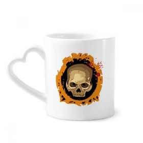 Dıythinker 350 ml Cadılar Bayramı Yuvarlak Gerçekçi Kafatası Kupaları Seramik Kupa