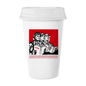 Dıythinker 350 ml Çalışan Köylü Asker Kırmızı Çin Klasik Kupa
