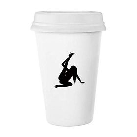 Dıythinker 350 ml Cheating Hot Beautiful Woman Klasik Kupa Beyaz Çömlekçilik Seramik Kupa