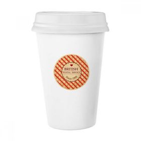 Dıythinker 350 ml Checked UK London Britian Baskılı Klasik Kupa Beyaz Çömlekçilik Seramik Kupa