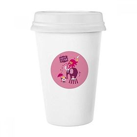 Dıythinker 350 ml Circus Star Palyaço Fil Pembe Klasik Kupa