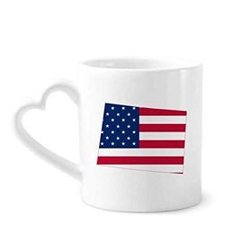 Dıythinker 350 ml Colorado Amerika Haritası Yıldızlar Çizgili Bayrak Kupaları Seramik Kupa